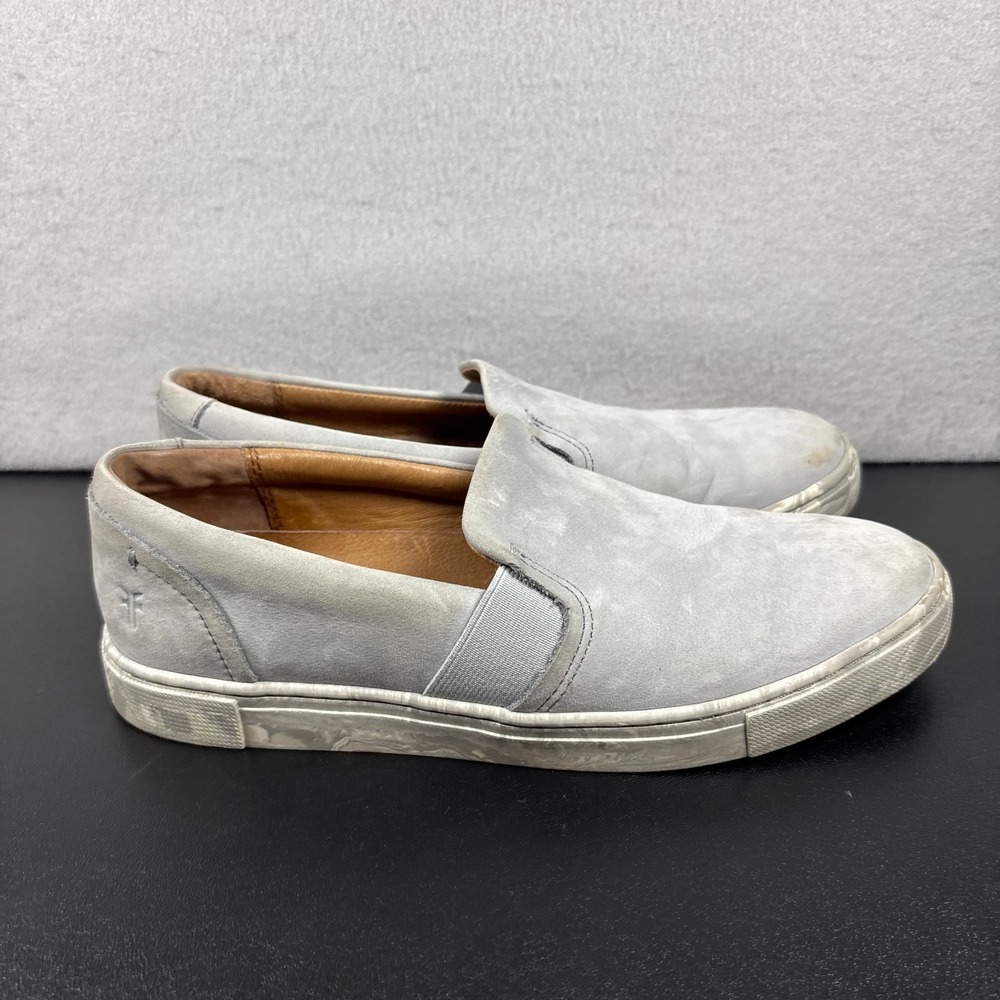 Frye Women's Shoes Size 6M Flats Sneakers Gray Ice Nubuck Marbled Slip On Casual - Picture 2 of 12
